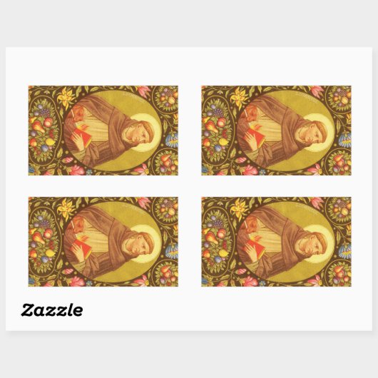 Sticker Rectangulaire St. Dominic de Guzman (PM 02) (Feuille)