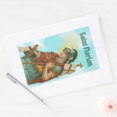 Sticker Rectangulaire St. Florian avec seau (Ciel clair; M 019) (Enveloppe)