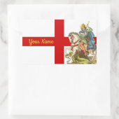 Sticker Rectangulaire St. George à cheval (BS 01) (Sac)