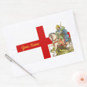 Sticker Rectangulaire St. George sur le cheval (BS 01) (Enveloppe)
