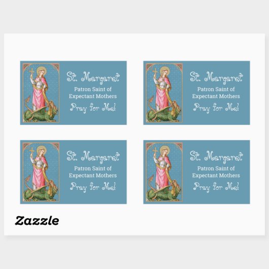 Sticker Rectangulaire St. Margaret d'Antioche (SAU 038) (Feuille)