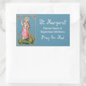 Sticker Rectangulaire St. Margaret d'Antioche (SAU 038) (Sac)