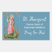 Sticker Rectangulaire St. Margaret d'Antioche (SAU 038) (Devant)