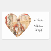 Sticker Rectangulaire St. Nicholas Heart Sinterklaas St. Nick's Day (Devant)