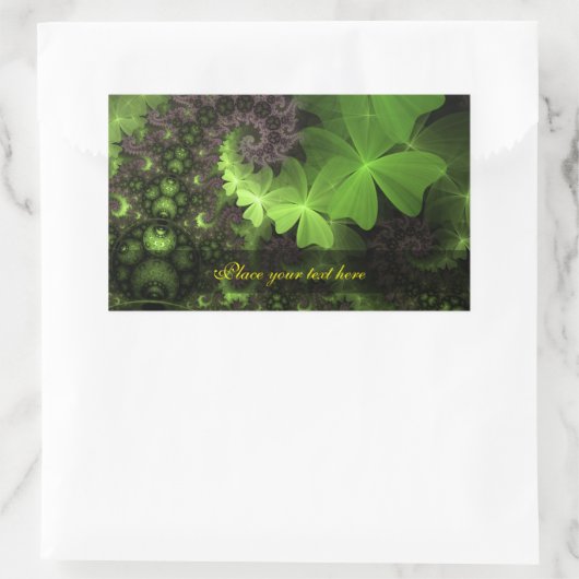 Sticker Rectangulaire St Patrick Shamrock Field (Sac)
