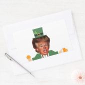 Sticker Rectangulaire st patrick trump leprechaun (Enveloppe)