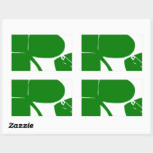 Sticker Rectangulaire St Patrick's Day - Obtenez Lucky 3 + 1 feuilles = (Feuille)