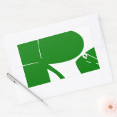 Sticker Rectangulaire St Patrick's Day - Obtenez Lucky 3 + 1 feuilles = (Enveloppe)