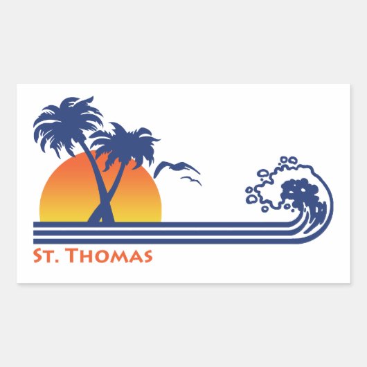 Sticker Rectangulaire St. Thomas (Devant)