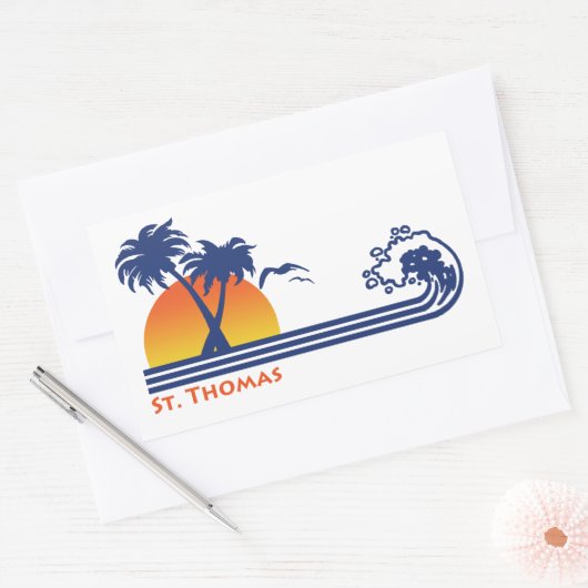 Sticker Rectangulaire St. Thomas (Enveloppe)