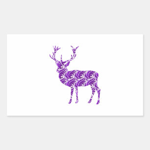 Sticker Rectangulaire Stade pourpre Damask