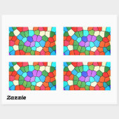 Sticker Rectangulaire Stained Glass (Feuille)