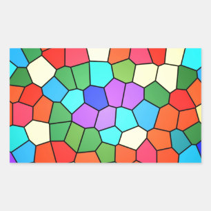 Sticker Rectangulaire Stained Glass