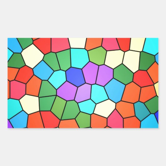 Sticker Rectangulaire Stained Glass (Devant)