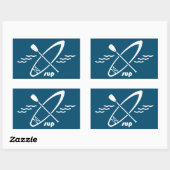 Sticker Rectangulaire Standup Paddleboard (Feuille)