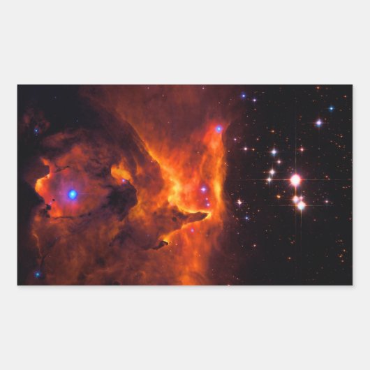 Sticker Rectangulaire Star Cluster Pismis 24, coeur de NGC 6357 (Devant)