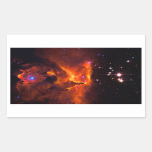 Sticker Rectangulaire Star Cluster Pismis 24, coeur de NGC 6357