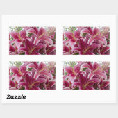 Sticker Rectangulaire Stargazer Lilies (Feuille)
