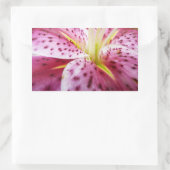 Sticker Rectangulaire Stargazer Lily brillant Magenta Floral (Sac)