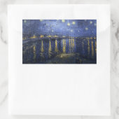 Sticker Rectangulaire Starry Night Over the Rhone - Van Gogh (1888) (Sac)