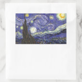 Sticker Rectangulaire Starry Night, Vincent Van Gogh. (Sac)