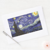 Sticker Rectangulaire Starry Night, Vincent Van Gogh. (Enveloppe)