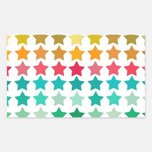 Sticker Rectangulaire Stars (Devant)