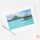 Sticker Rectangulaire Station balnéaire sur Bora Bora (Enveloppe)