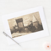 Sticker Rectangulaire Station de Noël, Thomas Nast, 1889 (Enveloppe)