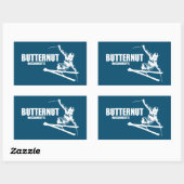 Sticker Rectangulaire Station de ski de Butternut (Feuille)