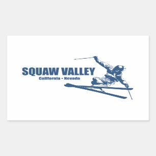 Sticker Rectangulaire Station de ski de Squaw Valley