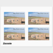 Sticker Rectangulaire Station House à Pikes Peak (Feuille)