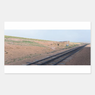 Sticker Rectangulaire Station House le long de la gare historique de Cog