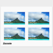 Sticker Rectangulaire Station tropicale sur Bora Bora rectangulaire auto (Feuille)