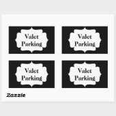 Sticker Rectangulaire Stationnement par voiturier (Feuille)