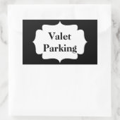 Sticker Rectangulaire Stationnement par voiturier (Sac)