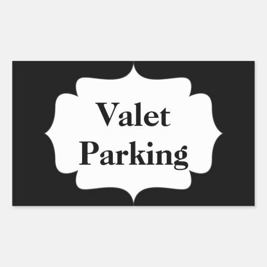 Sticker Rectangulaire Stationnement par voiturier (Devant)