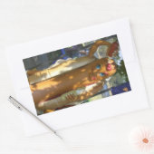 Sticker Rectangulaire Statue de Hot Dog Man (Enveloppe)