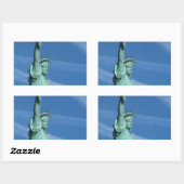 Sticker Rectangulaire Statue de la Liberté. (Feuille)