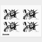 Sticker Rectangulaire Statue de la Liberté (Feuille)