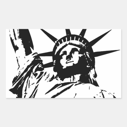 Sticker Rectangulaire Statue de la Liberté (Devant)