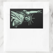 Sticker Rectangulaire Statue de métal (Sac)