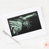 Sticker Rectangulaire Statue de métal (Enveloppe)