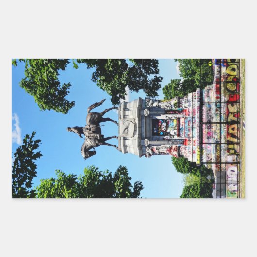 Sticker Rectangulaire Statue de Robert E. Lee (Devant)