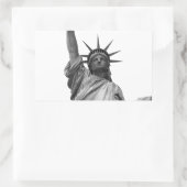 Sticker Rectangulaire Statue noire et blanche de la Liberté (Sac)