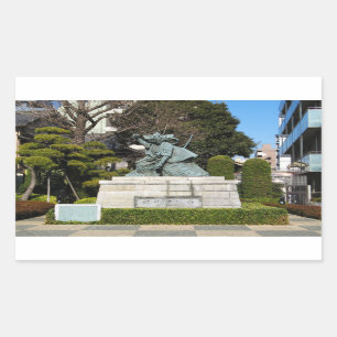 Sticker Rectangulaire Statue samouraï de Kamakura Gongoro Kagemasa