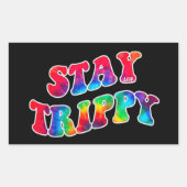 Sticker Rectangulaire STAY TRIPPY motivation et inspiration (Devant)