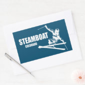 Sticker Rectangulaire Steamboat Springs Colorado Skier (Enveloppe)
