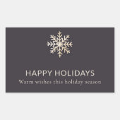 Sticker Rectangulaire Stick de vacances Champagne Snowflake (Devant)