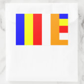 Sticker Rectangulaire Stick du drapeau bouddhiste (Sac)